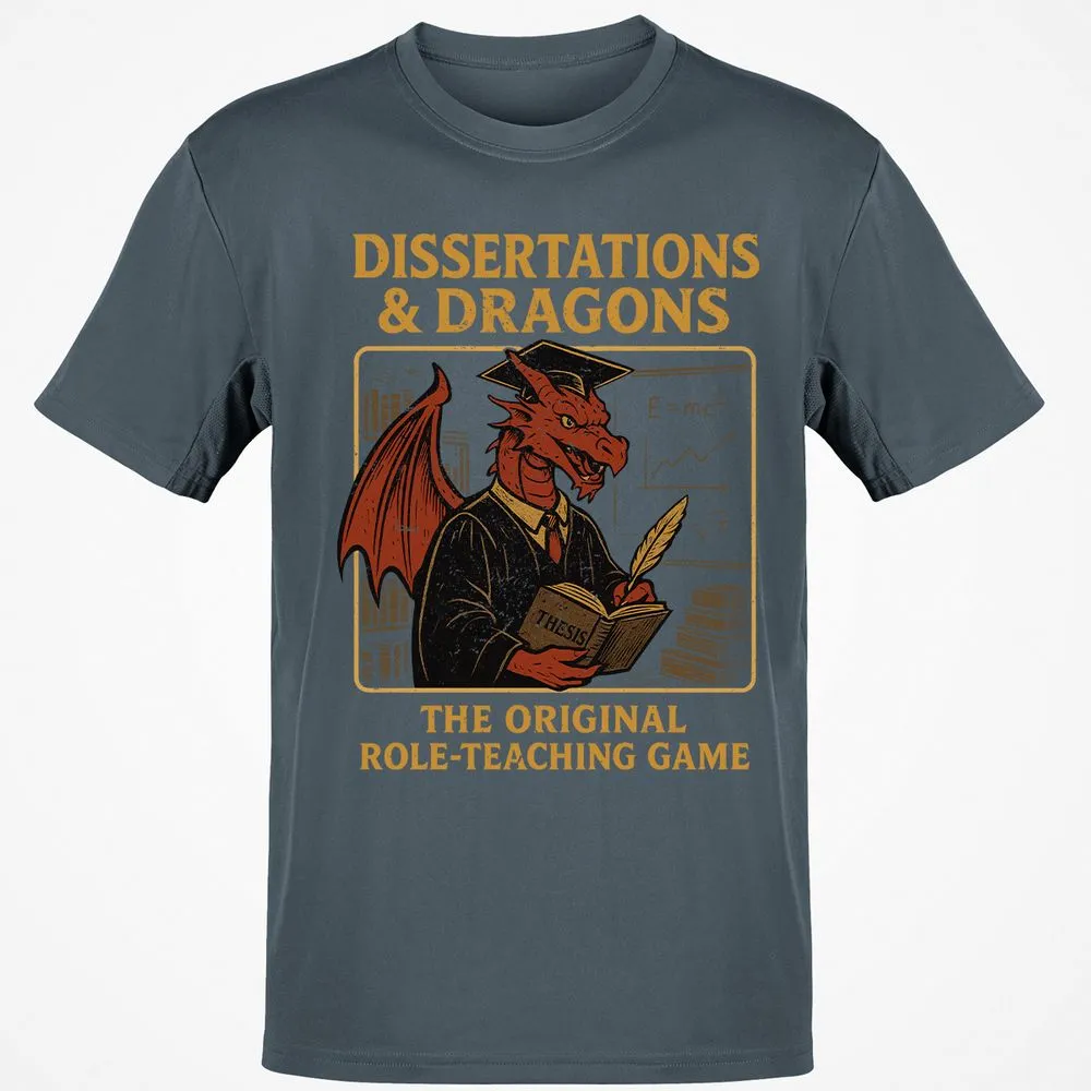 Disserations & Dragons Classic Unisex T-Shirt - Charcoal - 3