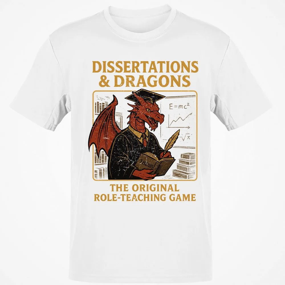 Disserations & Dragons Classic Unisex T-Shirt - White - 12