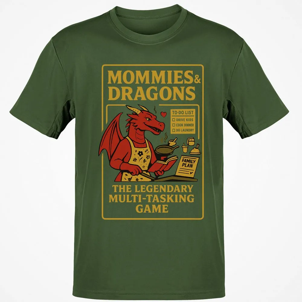 Mommies & Dragons Classic Unisex T-Shirt - Military Green - 6
