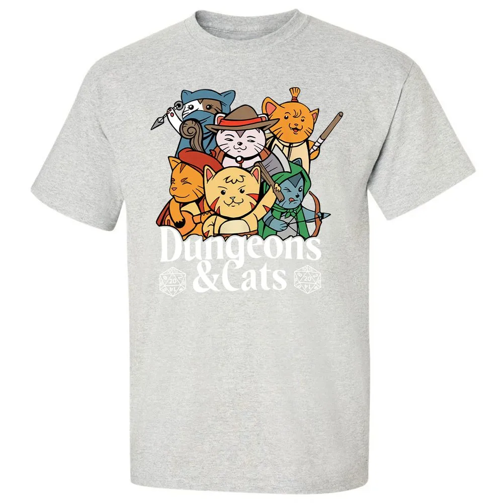 Dungeons & Cats Classic Unisex T-Shirt - Ash - 2