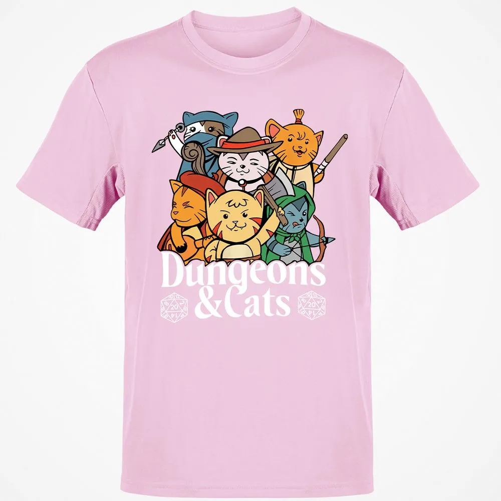 Dungeons & Cats Classic Unisex T-Shirt - Light Pink - 5