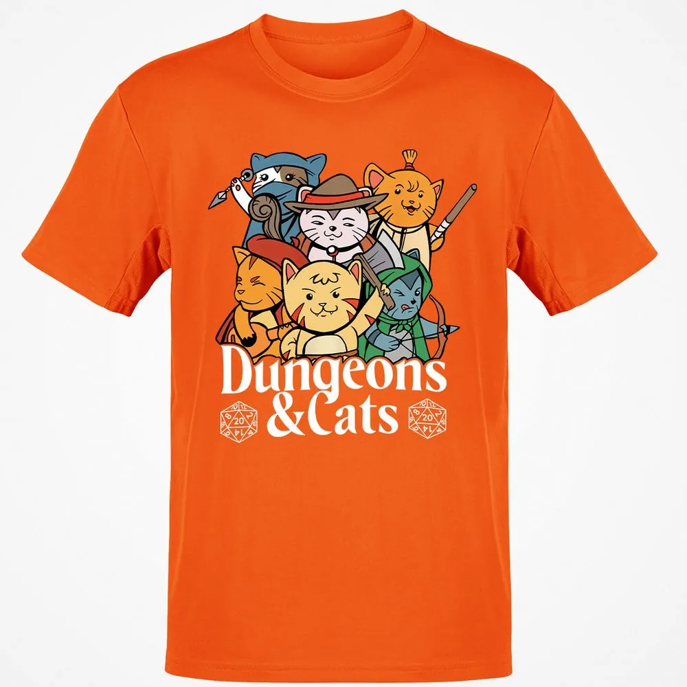 Dungeons & Cats Classic Unisex T-Shirt - Orange - 8