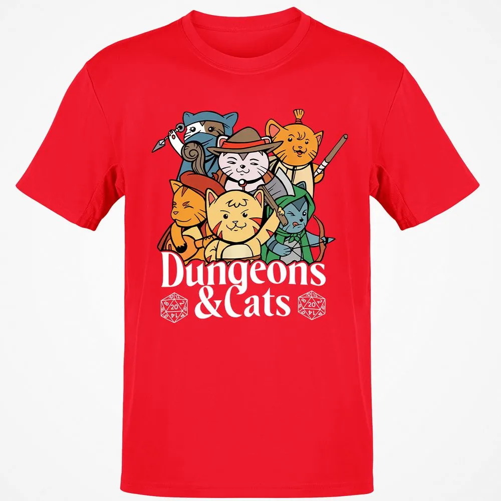 Dungeons & Cats Classic Unisex T-Shirt - Red - 10