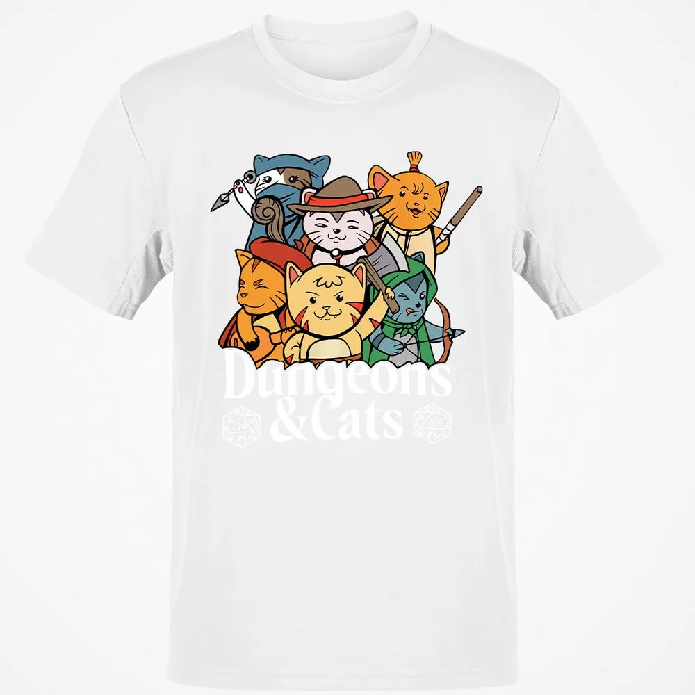 Dungeons & Cats Classic Unisex T-Shirt - White - 12