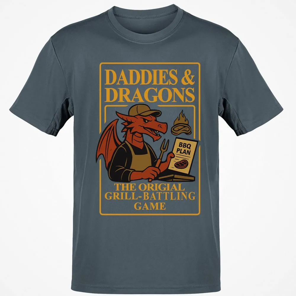 Daddies & Dragons Classic Unisex T-Shirt - Charcoal - 3