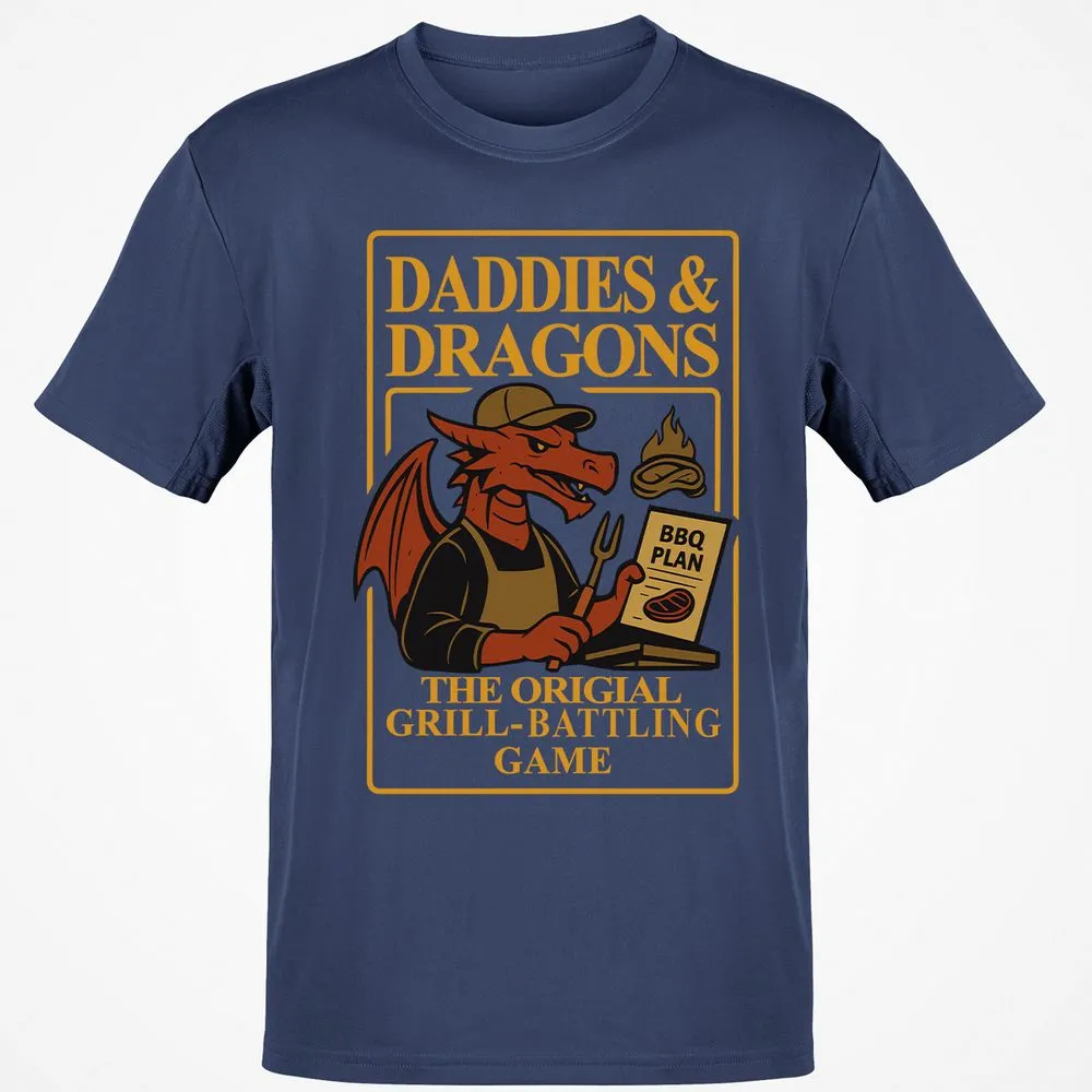 Daddies & Dragons Classic Unisex T-Shirt - Navy - 7