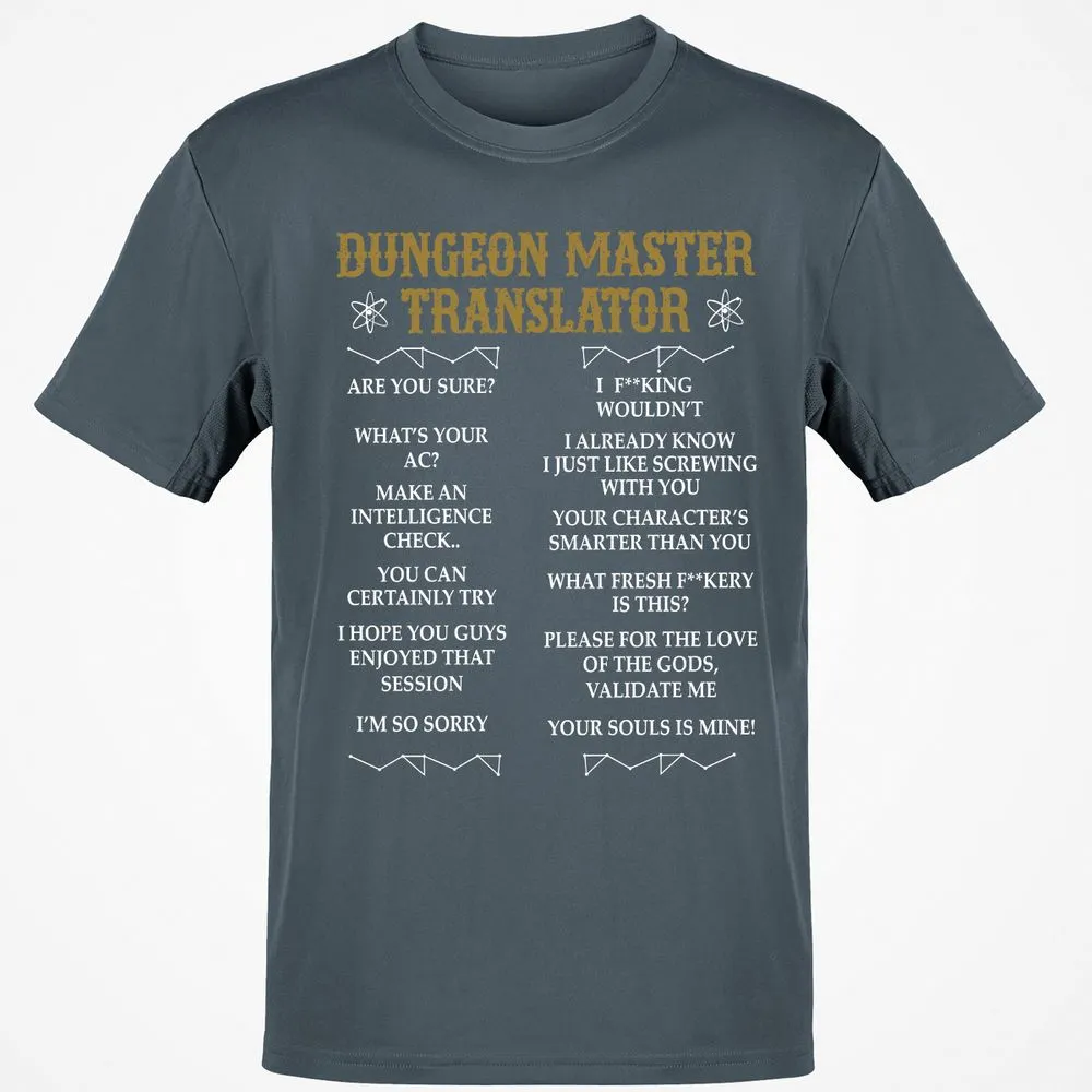 Dungeon Master Translator Classic Unisex T-Shirt - Charcoal - 3