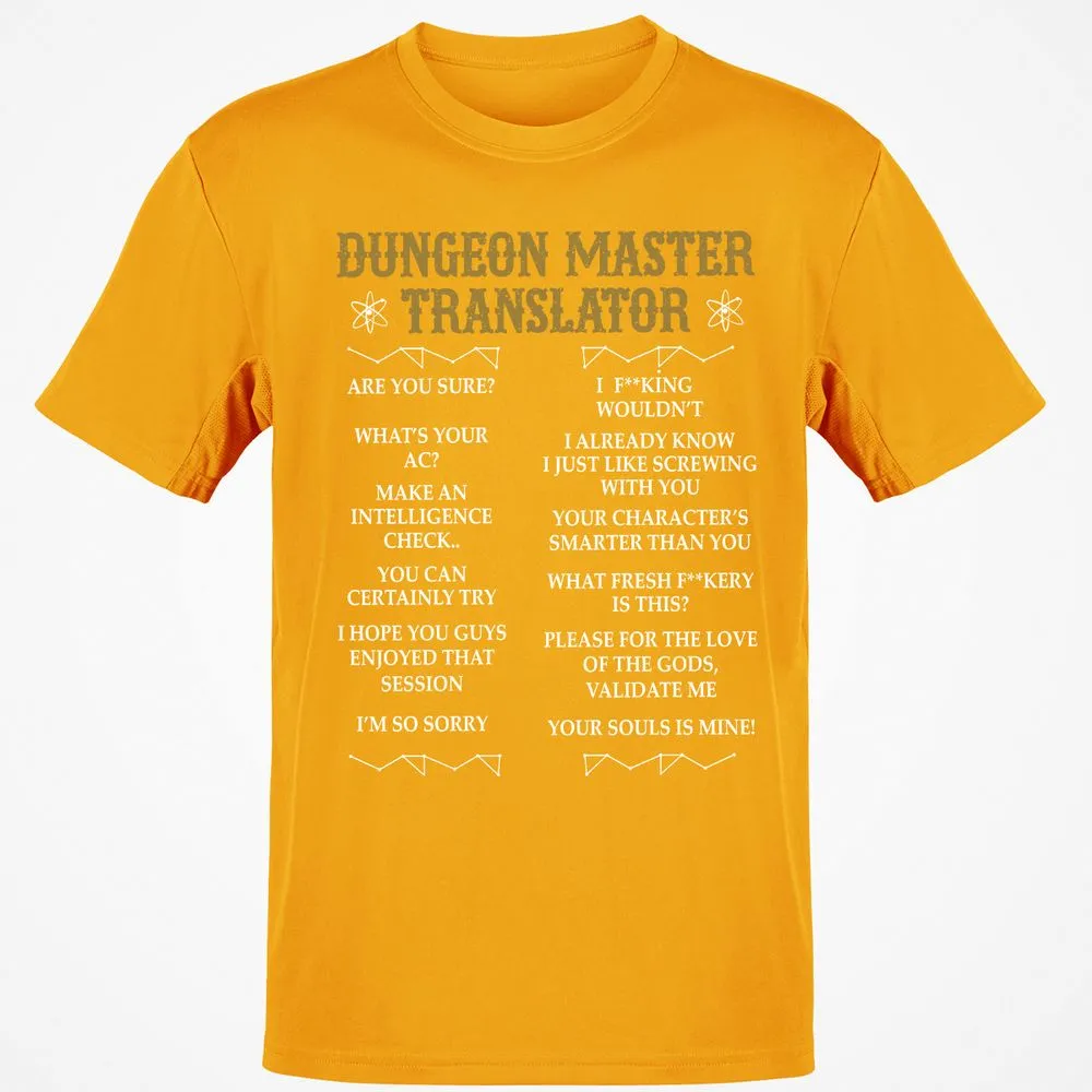 Dungeon Master Translator Classic Unisex T-Shirt - Gold - 4