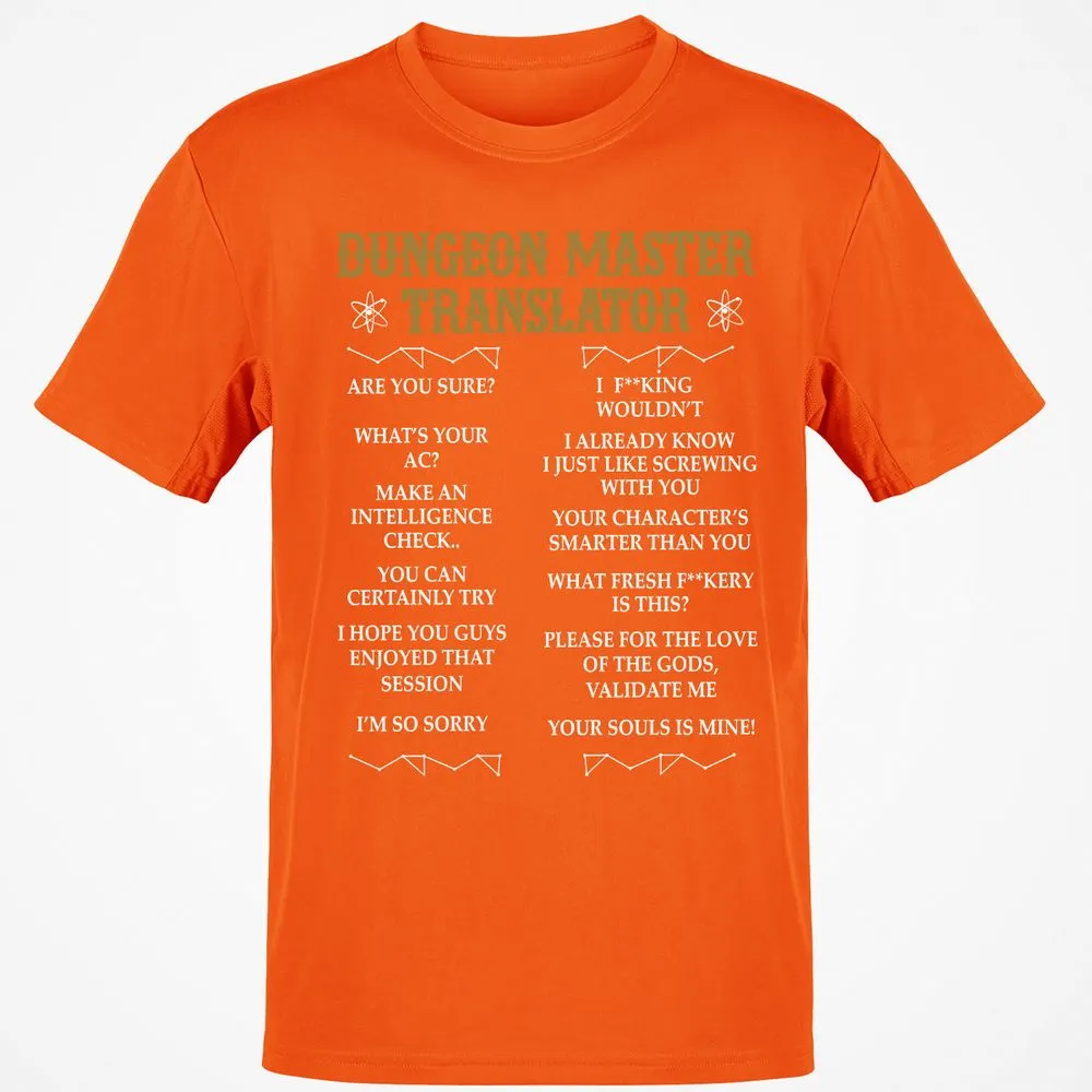 Dungeon Master Translator Classic Unisex T-Shirt - Orange - 8