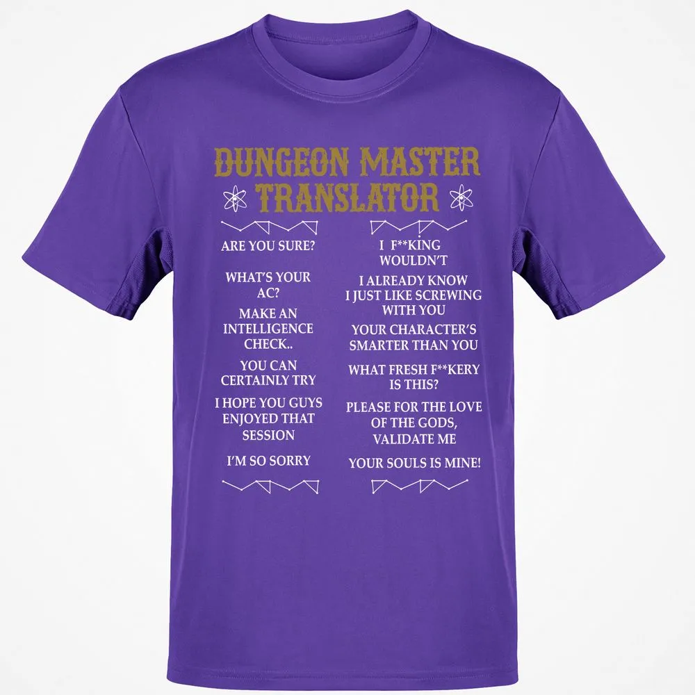 Dungeon Master Translator Classic Unisex T-Shirt - Purple - 9