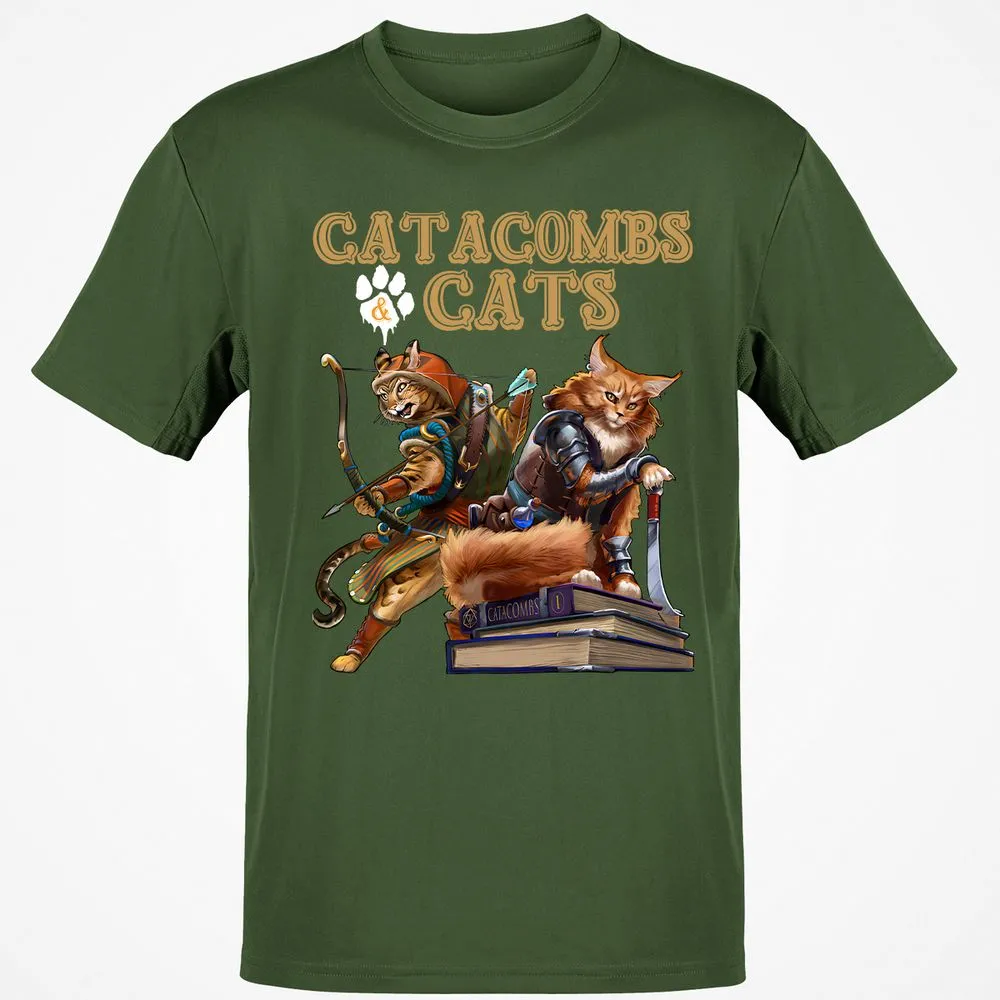 Catacombs & Cats Classic Unisex T-Shirt - Military Green - 6