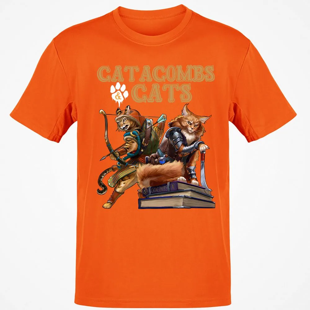 Catacombs & Cats Classic Unisex T-Shirt - Orange - 8