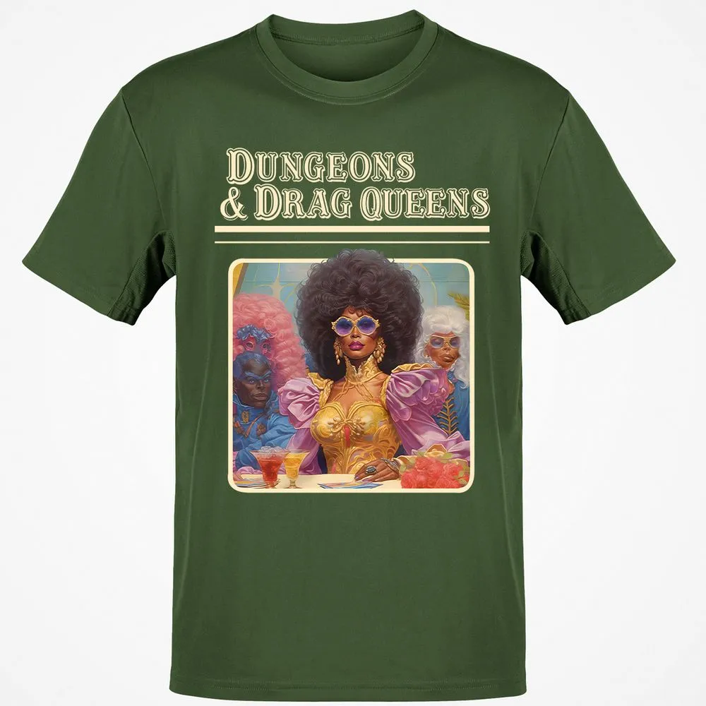 Dungeons & Drag Queens Classic Unisex T-Shirt - Military Green - 6
