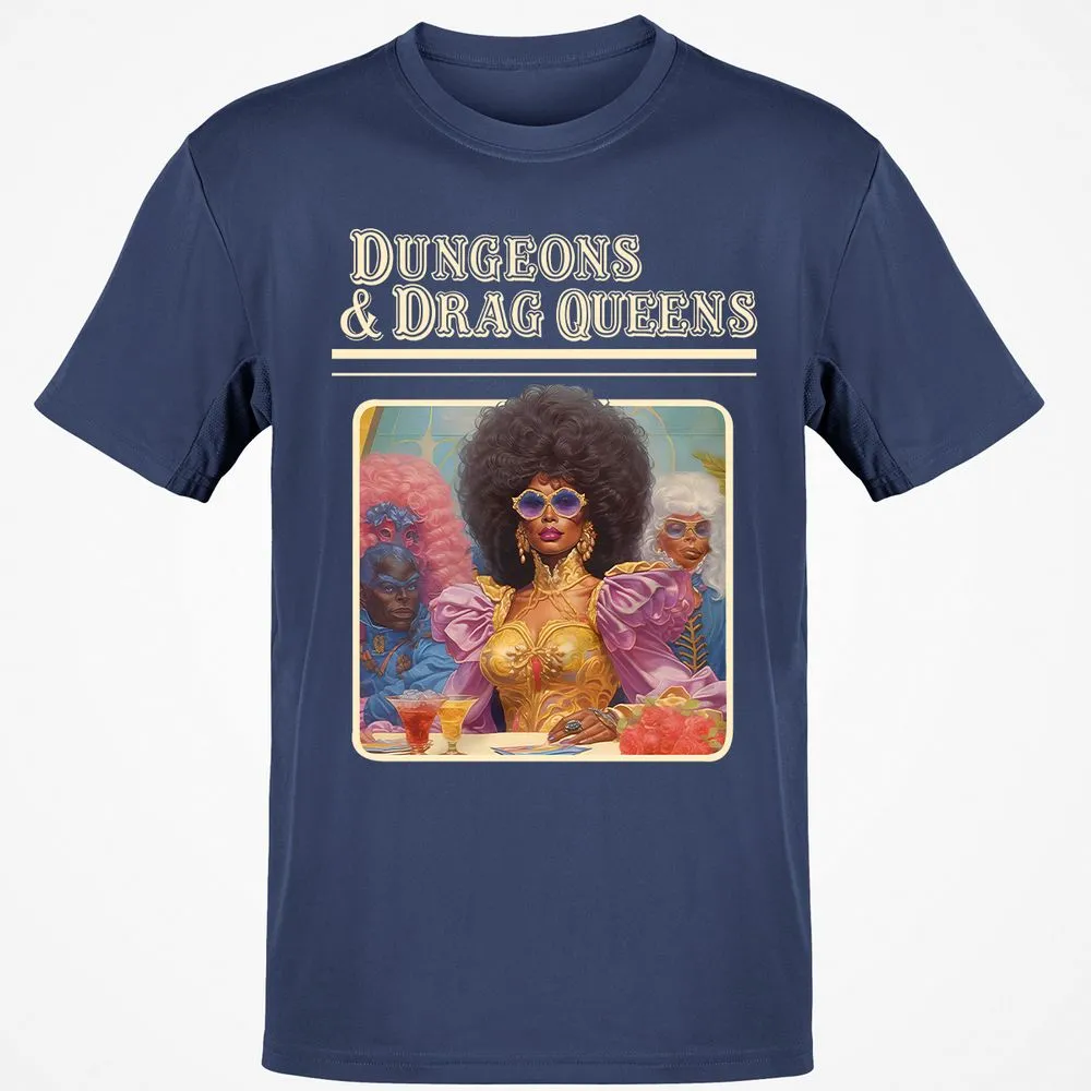 Dungeons & Drag Queens Classic Unisex T-Shirt - Navy - 7
