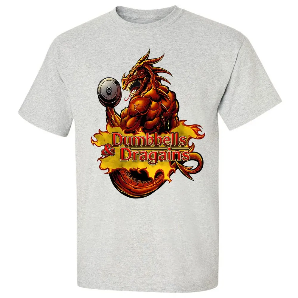 Dumbbells & Dragains Classic Unisex T-Shirt - Ash - 2