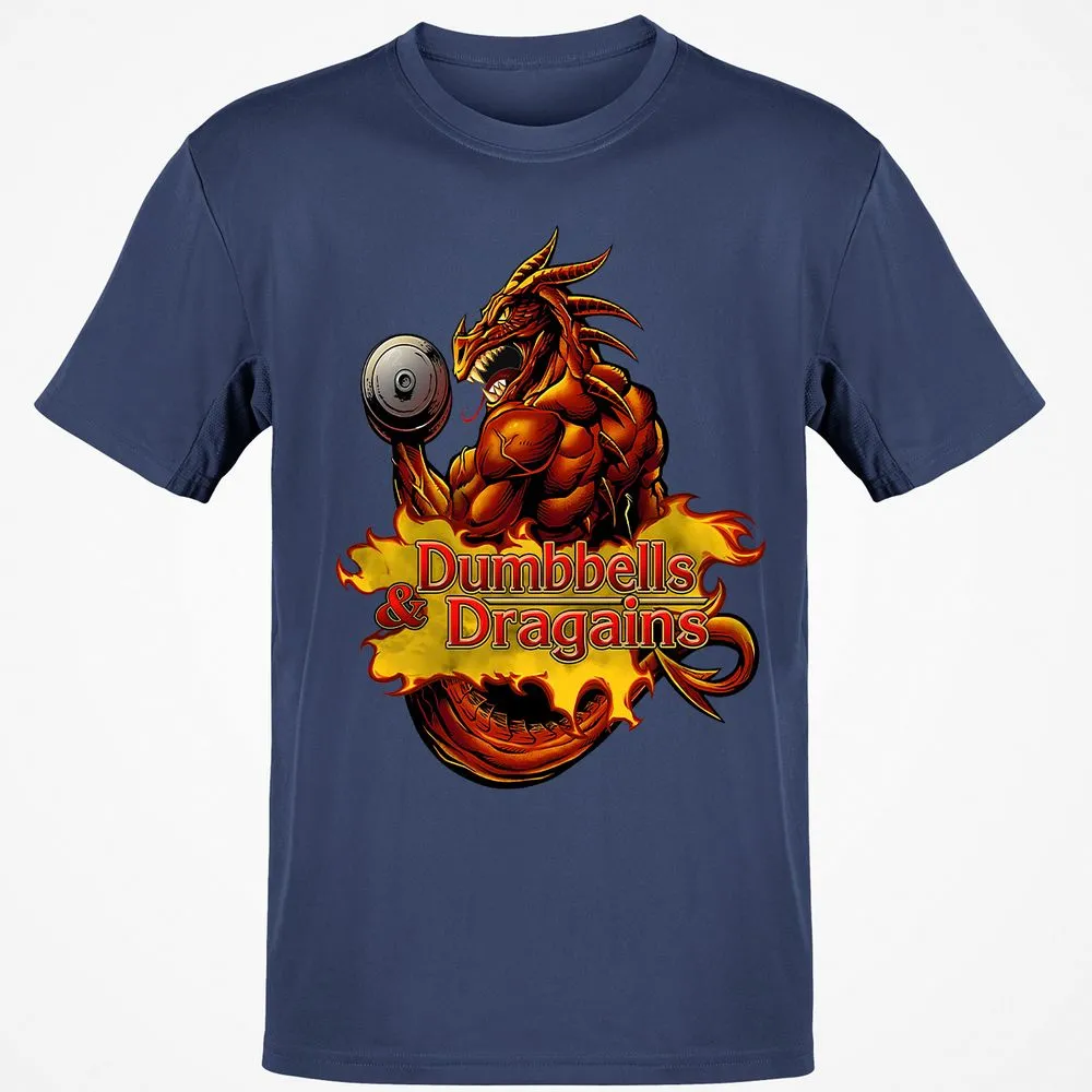 Dumbbells & Dragains Classic Unisex T-Shirt - Navy - 7