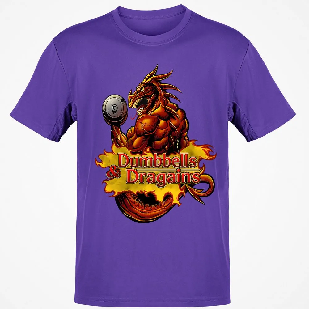 Dumbbells & Dragains Classic Unisex T-Shirt - Purple - 9
