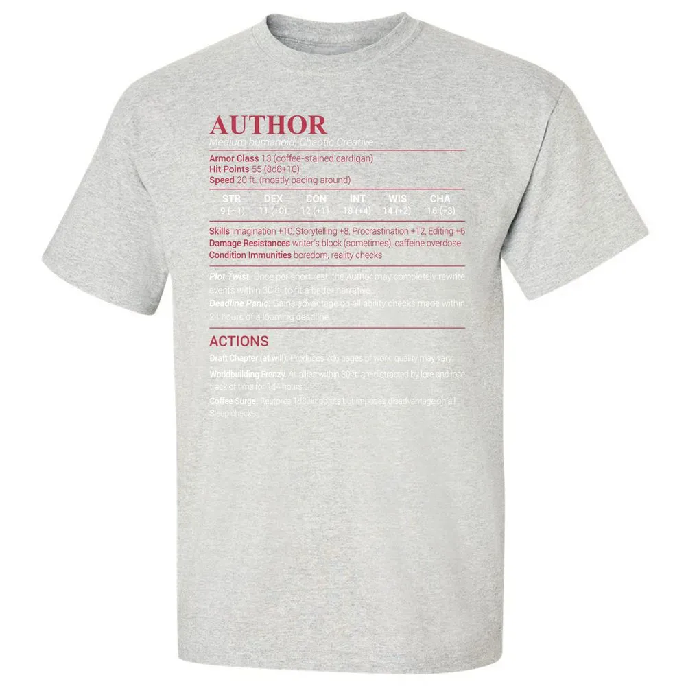 Author Classic Unisex T-Shirt - Ash - 2