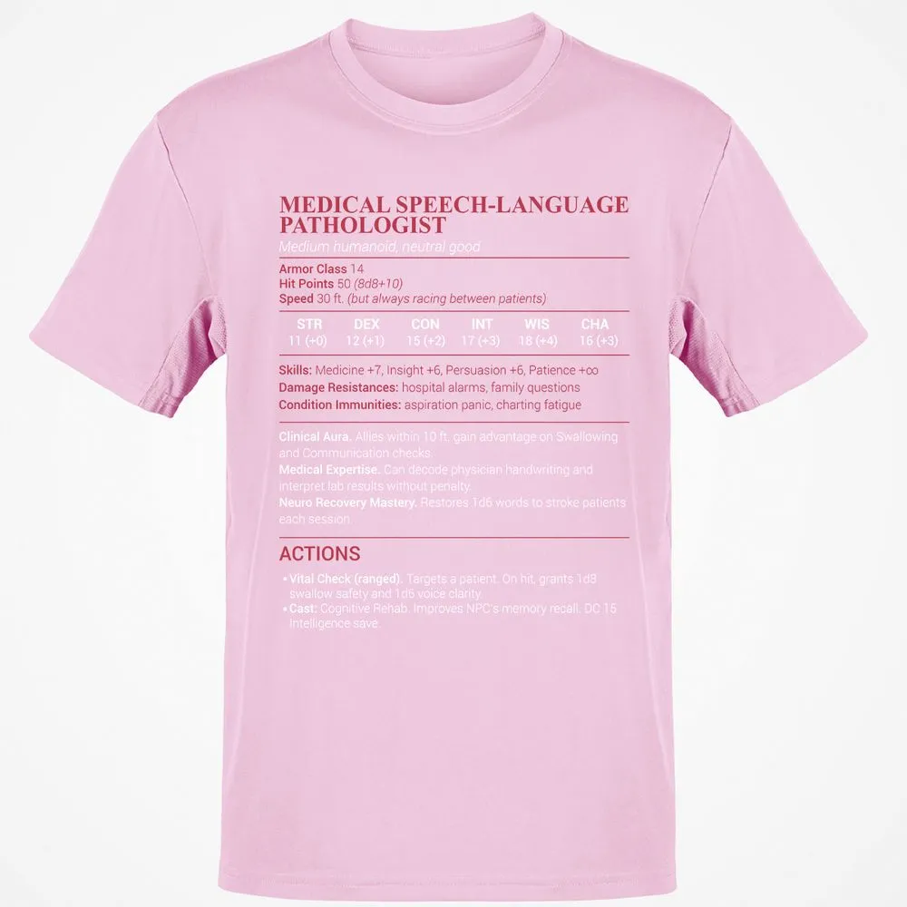 Medical SLP Classic Unisex T-Shirt - Light Pink - 5