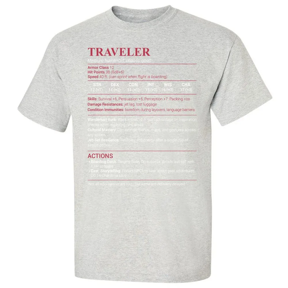 Traveler Classic Unisex T-Shirt - Ash - 2
