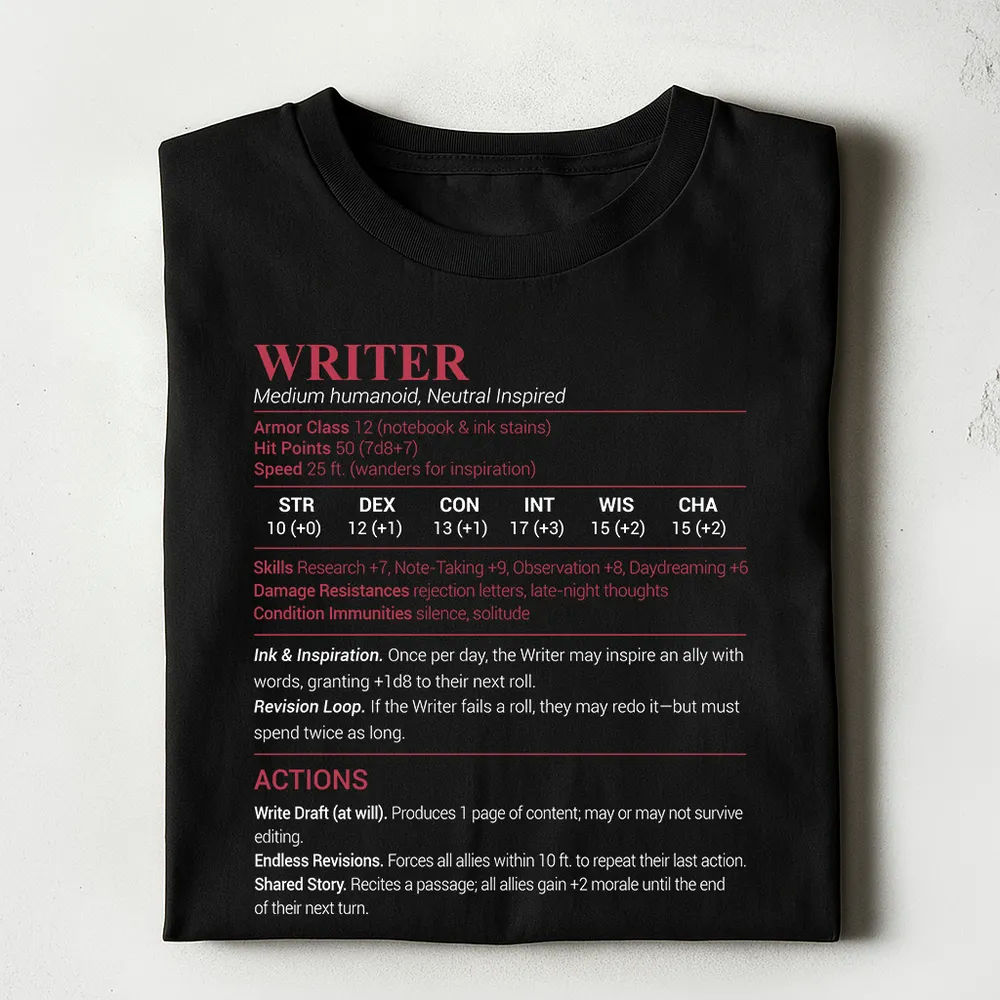 Writer Classic Unisex T-Shirt - 1