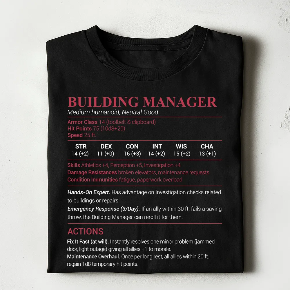 Building Manager Classic Unisex T-Shirt - 1