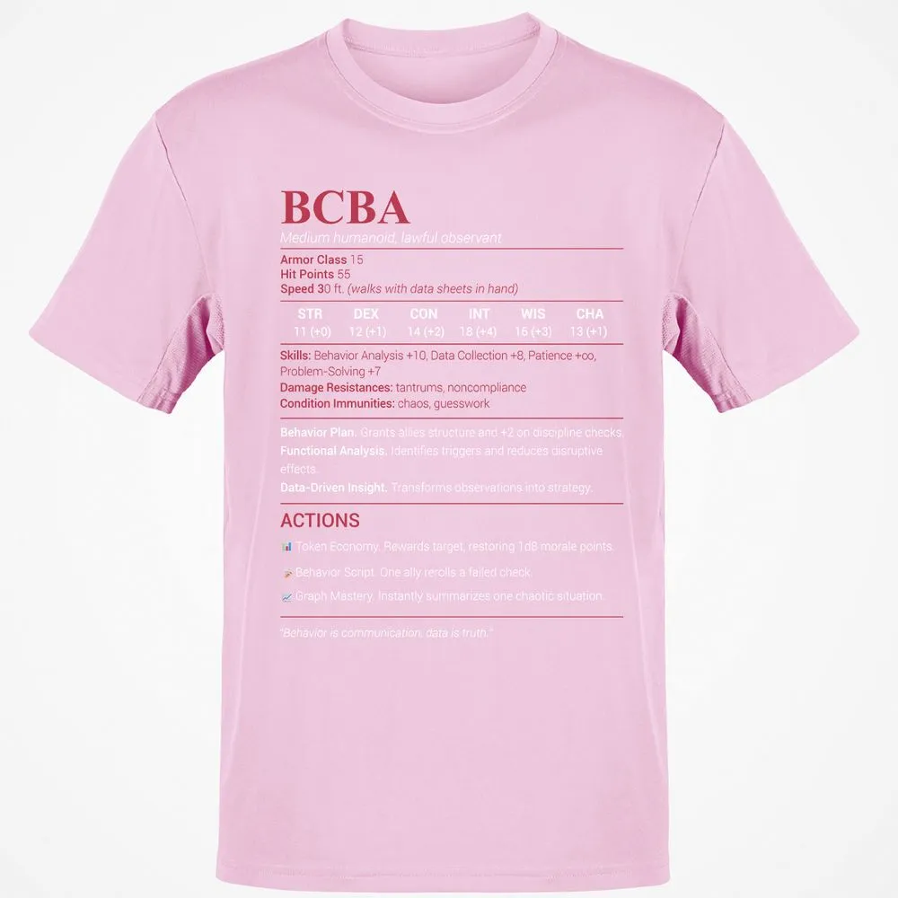 BCBA Classic Unisex T-Shirt - Light Pink - 5