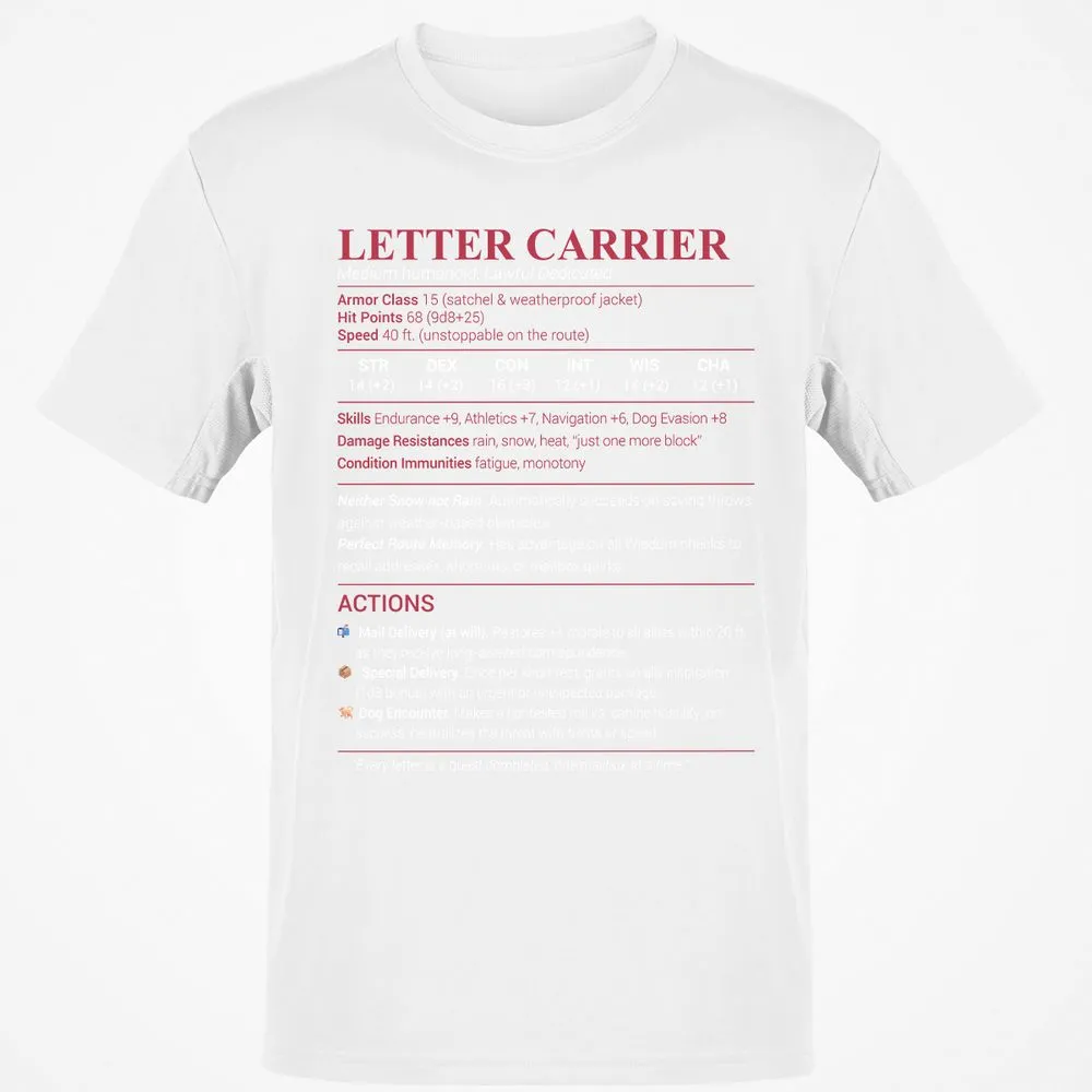 Letter Carrier Classic Unisex T-Shirt - White - 12
