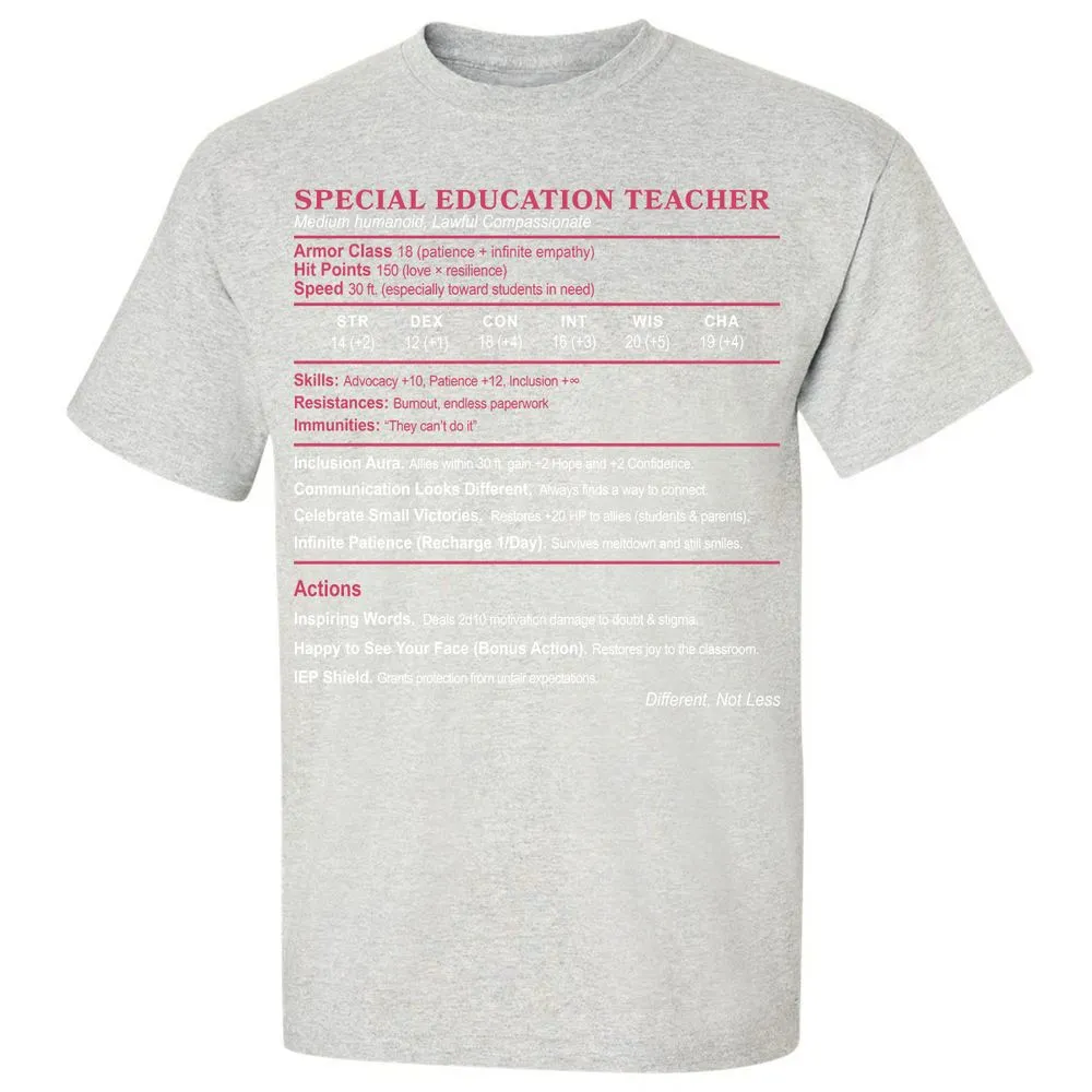 Special Education Teacher Classic Unisex T-Shirt - Ash - 2