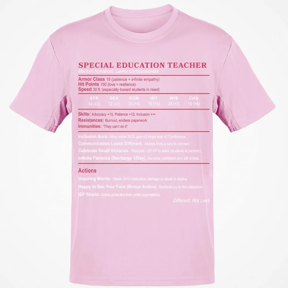 Special Education Teacher Classic Unisex T-Shirt - Light Pink - 5