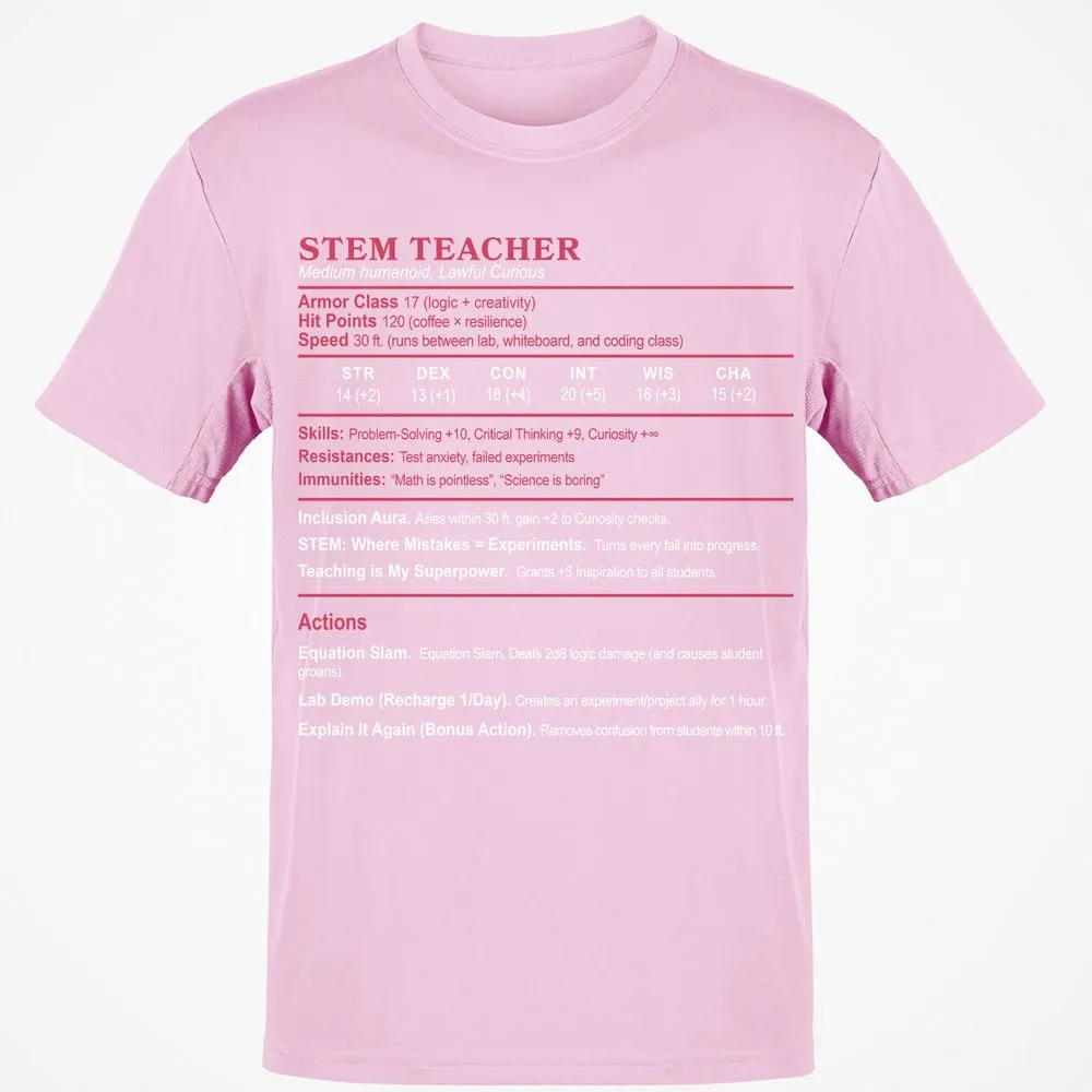 STEM TEACHER Classic Unisex T-Shirt - Light Pink - 5
