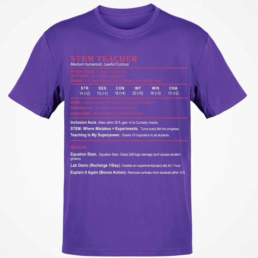 STEM TEACHER Classic Unisex T-Shirt - Purple - 9