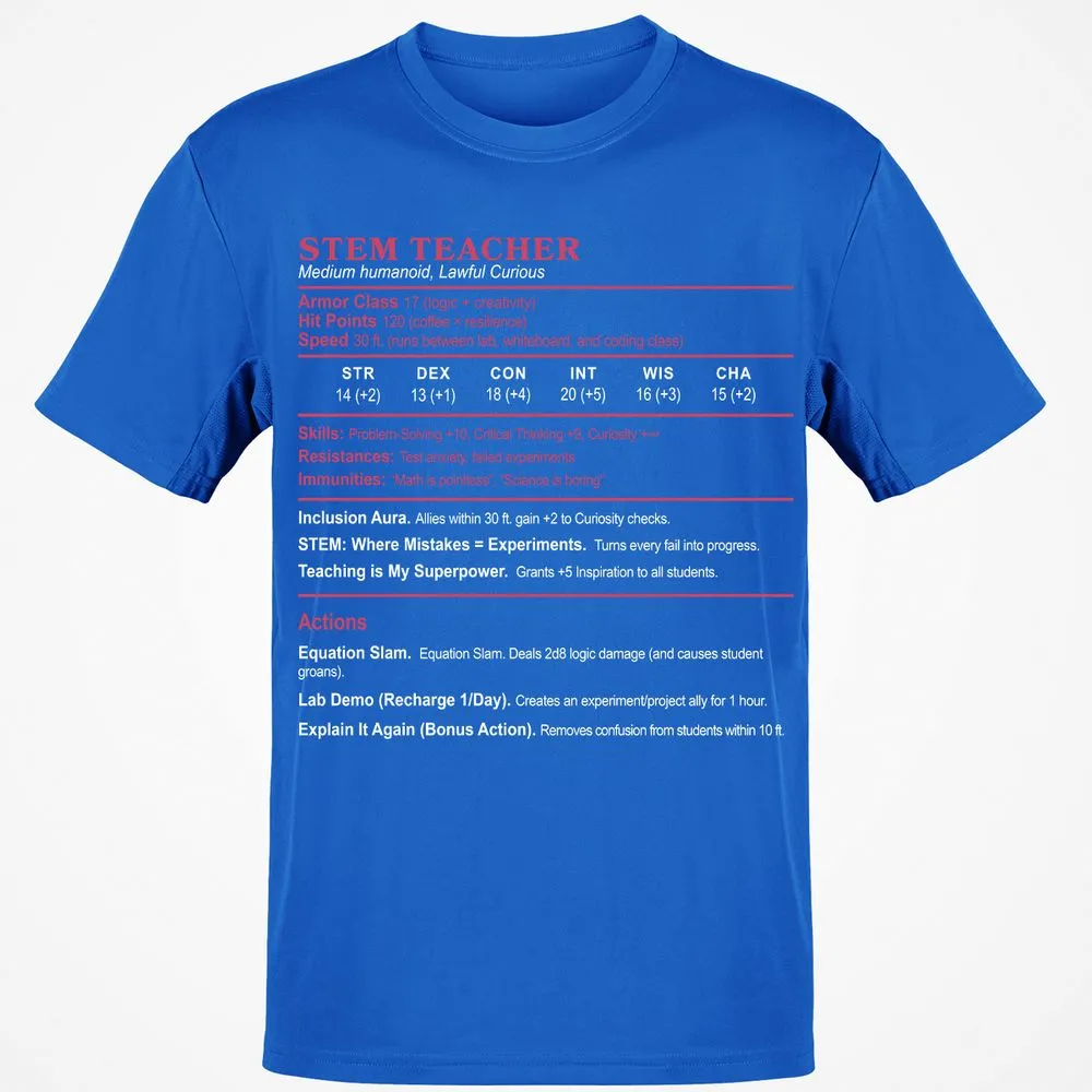 STEM TEACHER Classic Unisex T-Shirt - Royal - 11