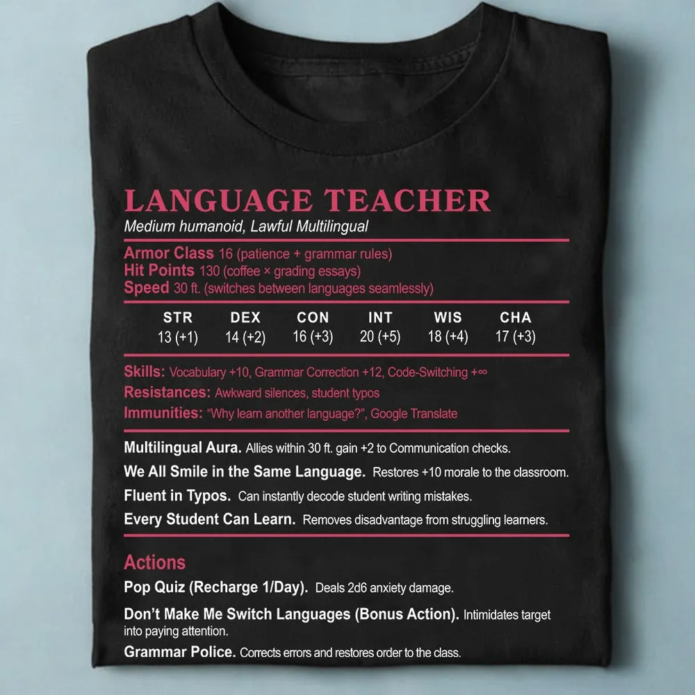 Language Teacher Classic Unisex T-Shirt - 1