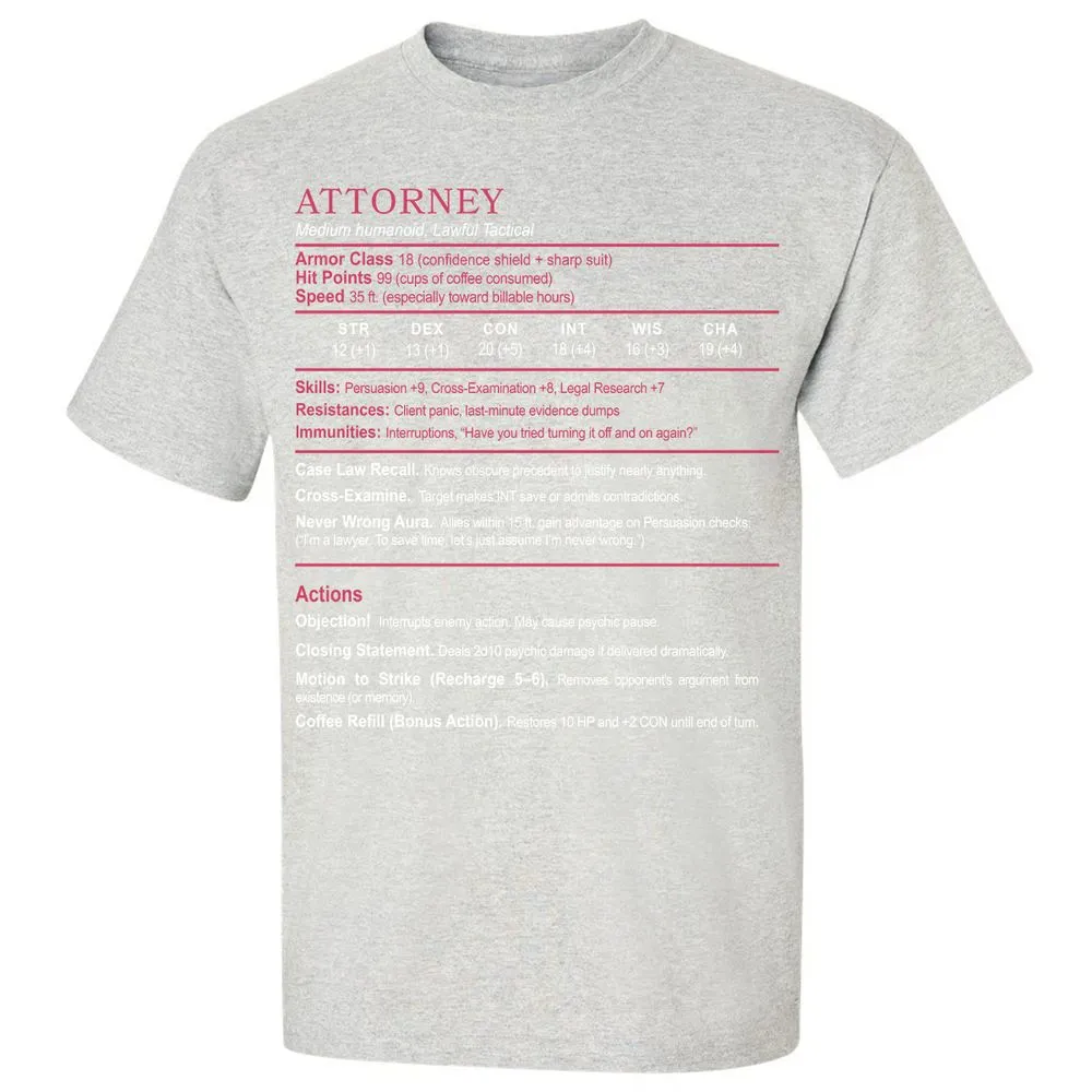 Attorney Classic Unisex T-Shirt - Ash - 2