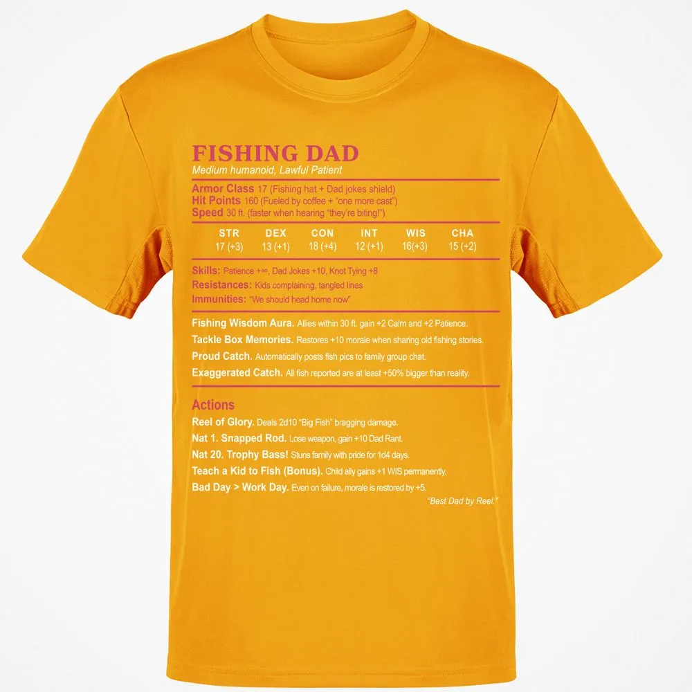 FISHING DAD Classic Unisex T-Shirt - Gold - 4