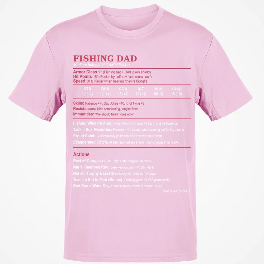FISHING DAD Classic Unisex T-Shirt - Light Pink - 5