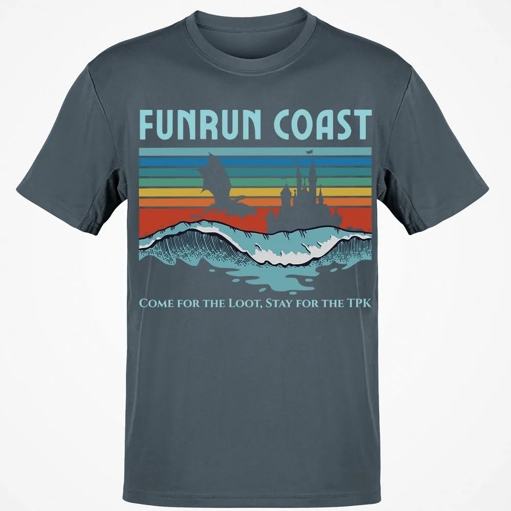 FUNRUN COAST Classic Unisex T-Shirt - Charcoal - 3