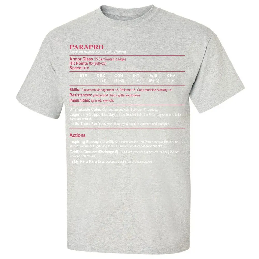 para Classic Unisex T-Shirt - Ash - 2