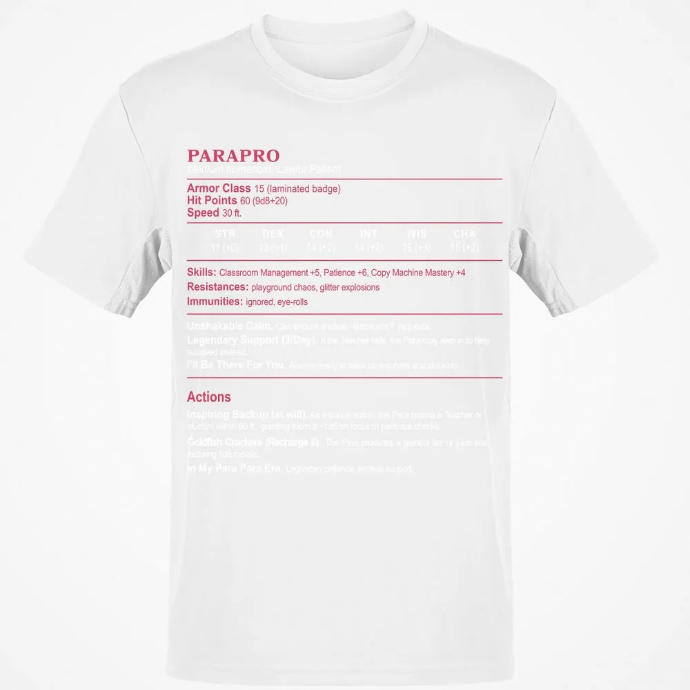 para Classic Unisex T-Shirt - White - 12