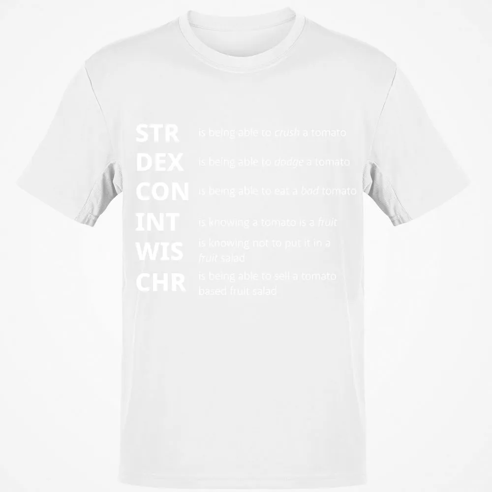 Tomato Stats – RPG Meme Edition - White - 12