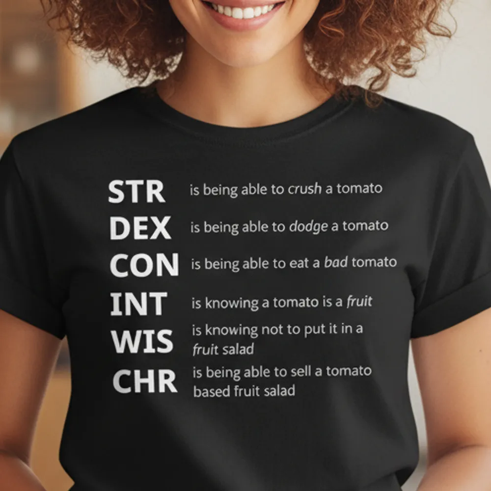 Tomato Stats – RPG Meme Edition Classic Unisex T-Shirt - 1
