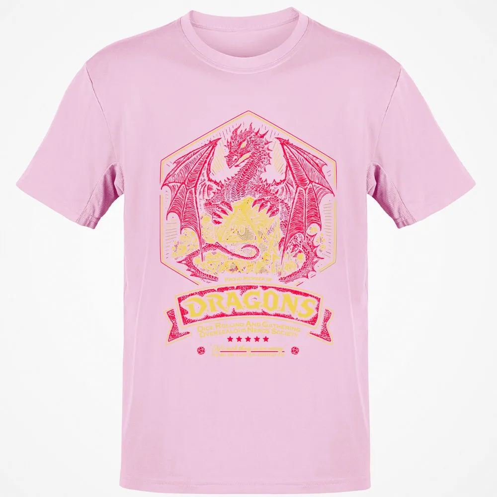 Fantasy Dragon With Dice - Light Pink - 5