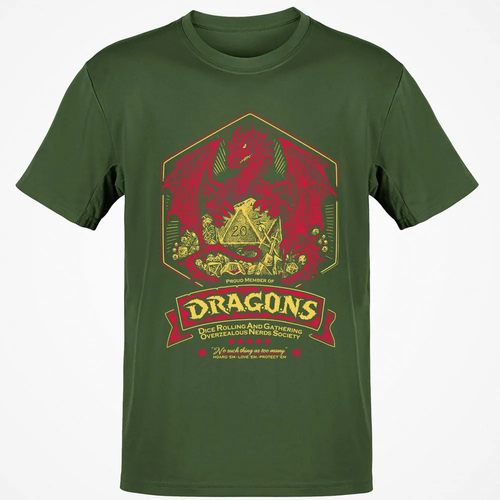 Fantasy Dragon With Dice - Military Green - 6