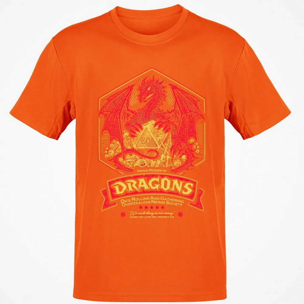 Fantasy Dragon With Dice - Orange - 8