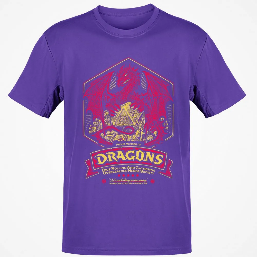 Fantasy Dragon With Dice - Purple - 9