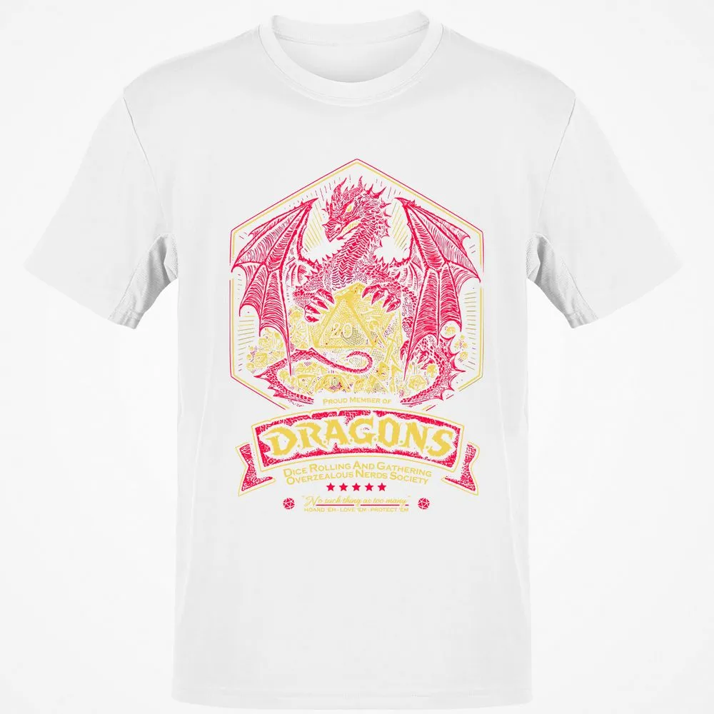Fantasy Dragon With Dice - White - 12