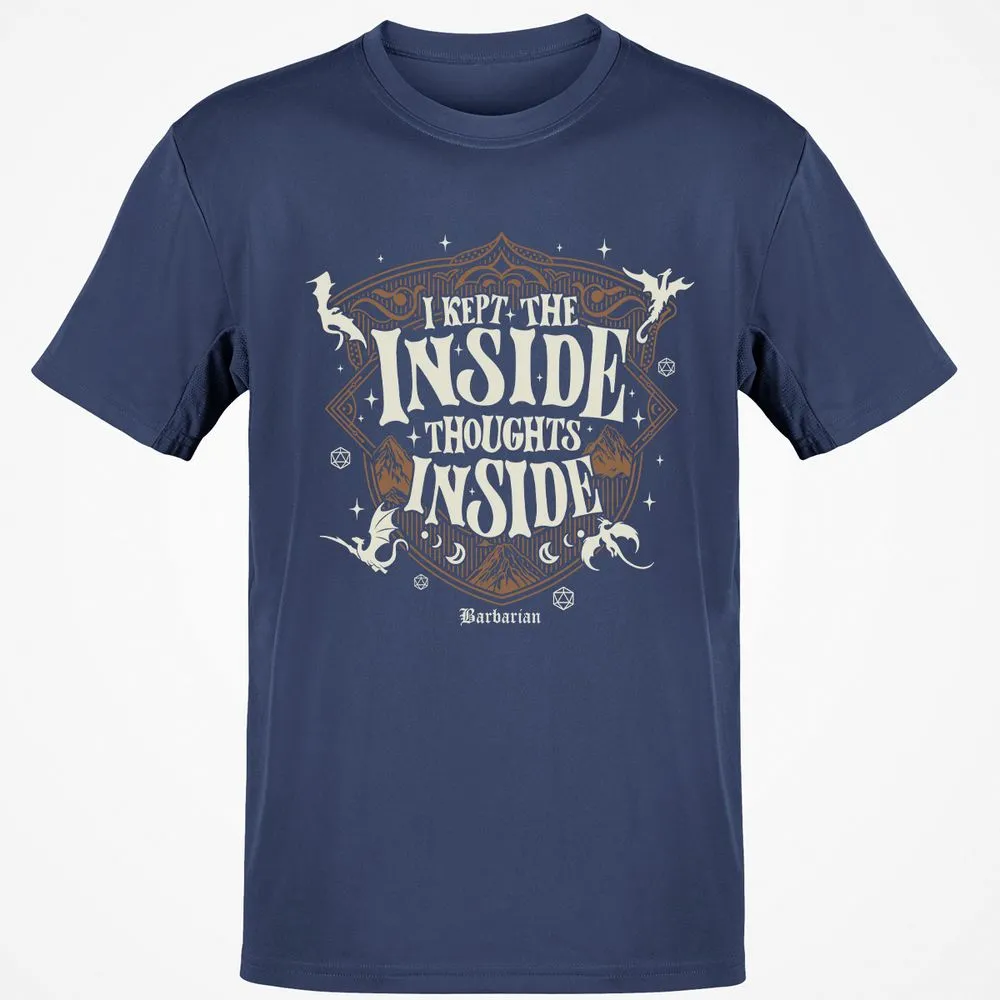 Barbarian I Kept The Inside Thoughts Inside - Navy - 7