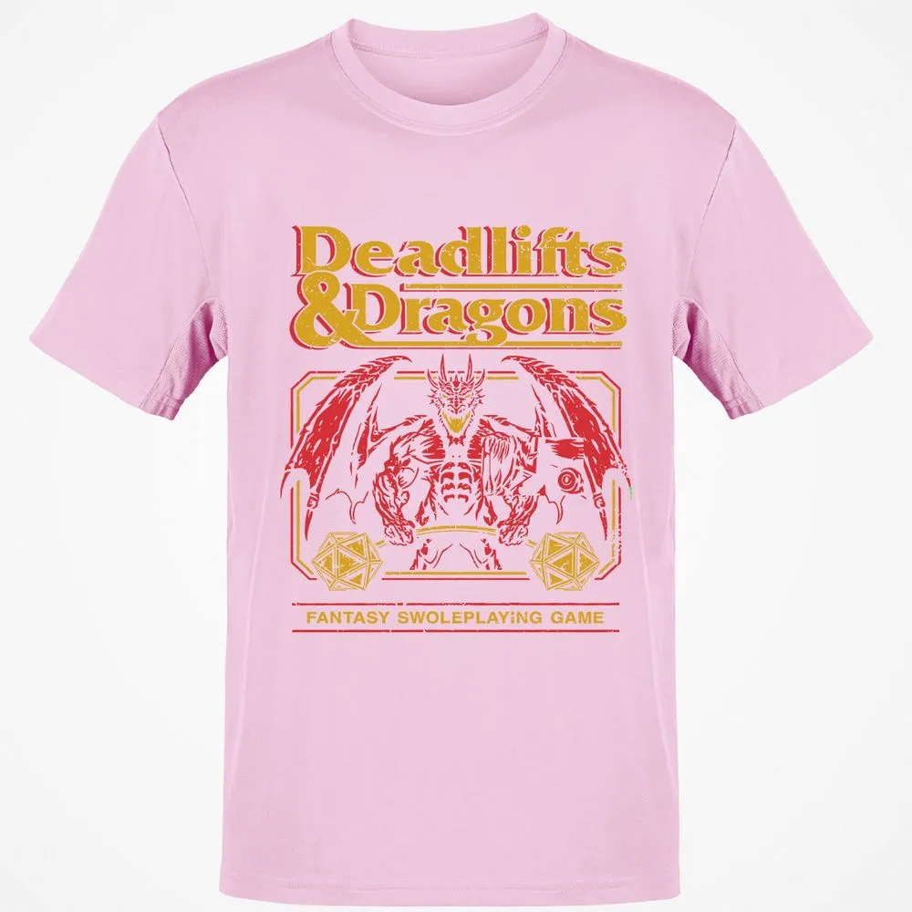Deadlifts & Dragons - Light Pink - 5
