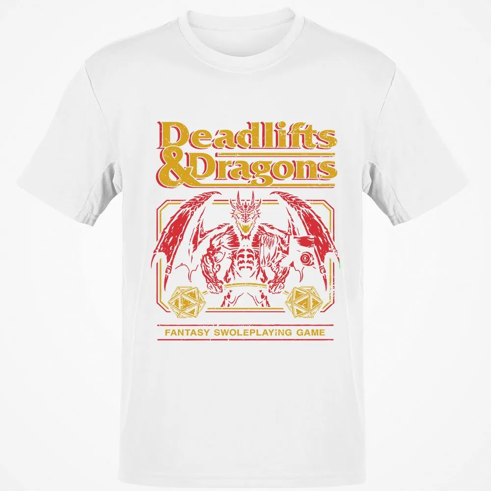 Deadlifts & Dragons - White - 12